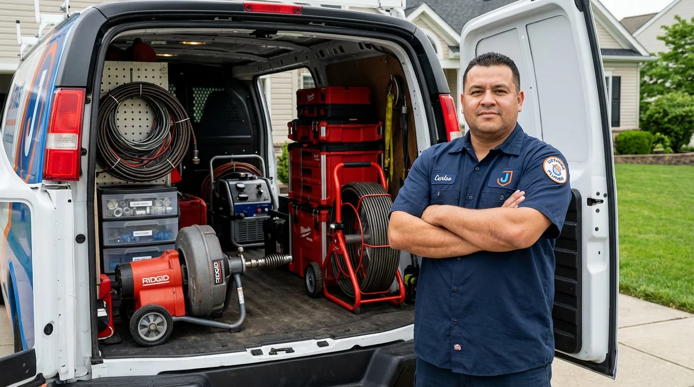 Professional drain cleaning equipment and Johns Plumbing LLC plumber in Enumclaw