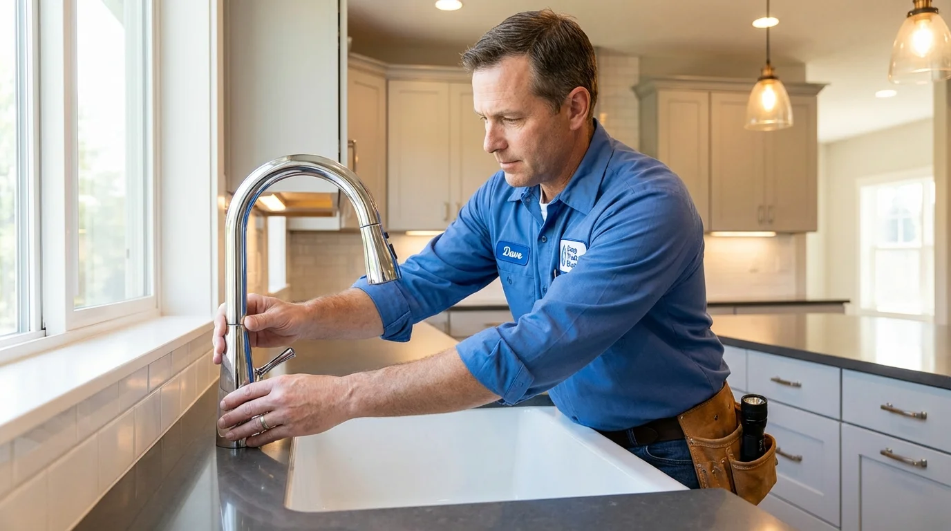 Kitchen faucet installation by Johns Plumbing LLC in Enumclaw