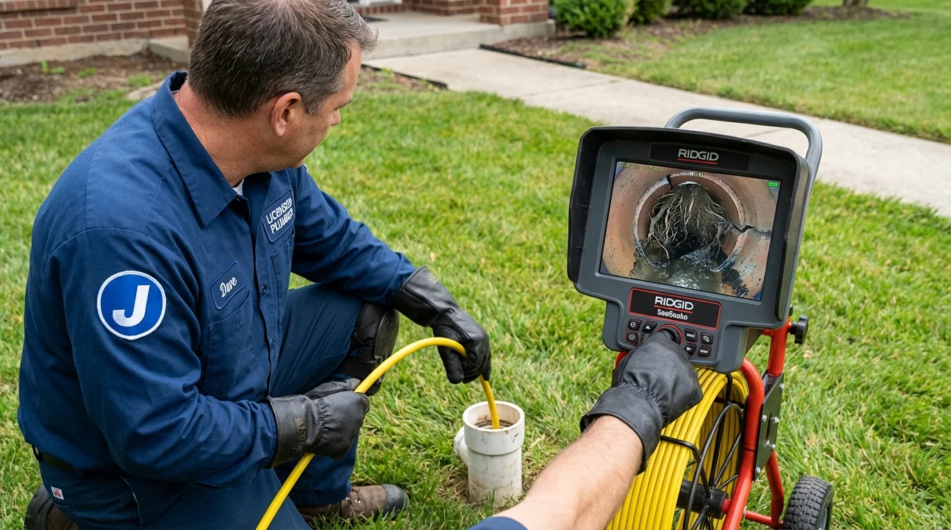 Sewer camera inspection being performed by Johns Plumbing LLC in Enumclaw